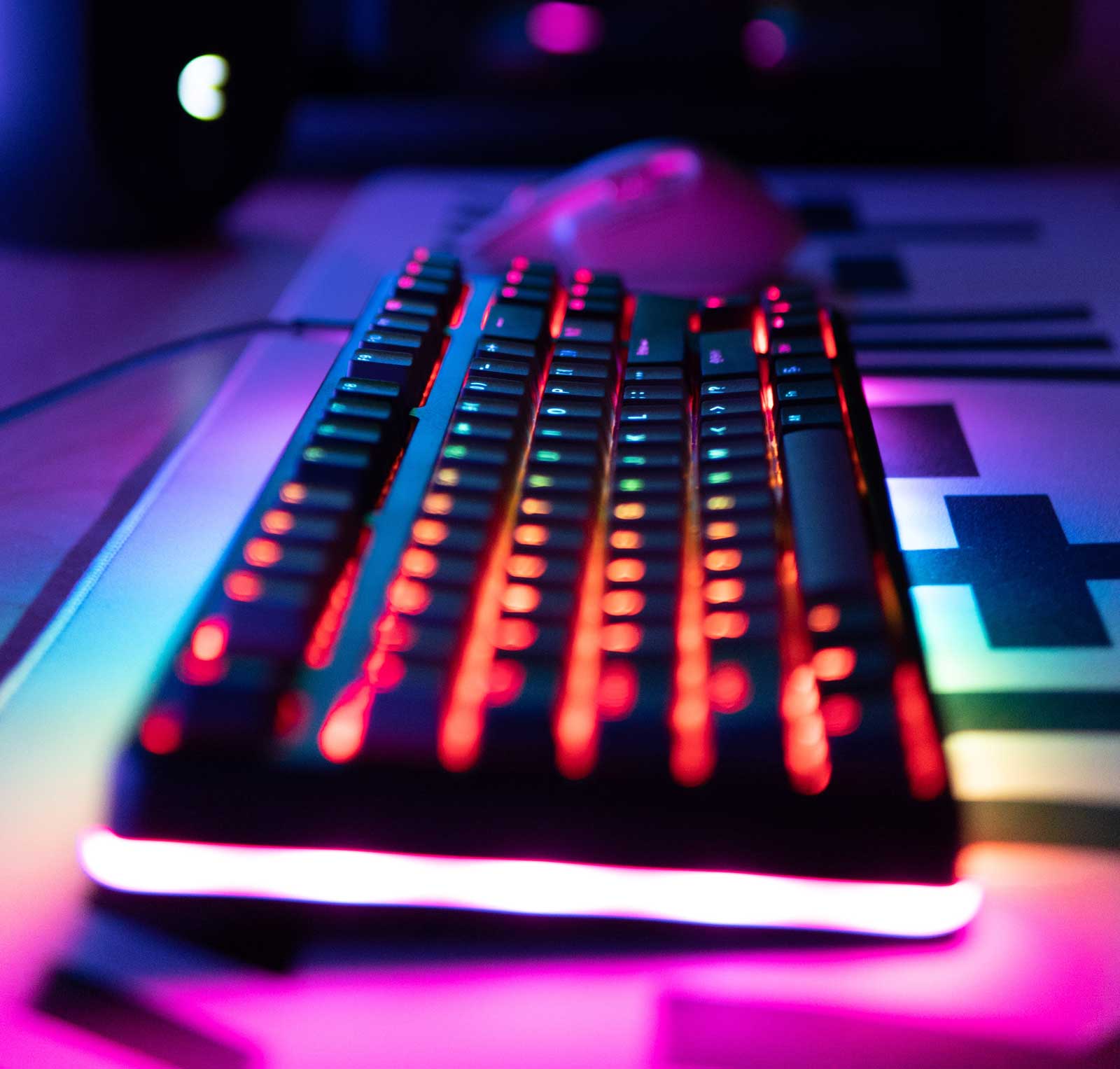colored mechanical backlit keyboard RGB