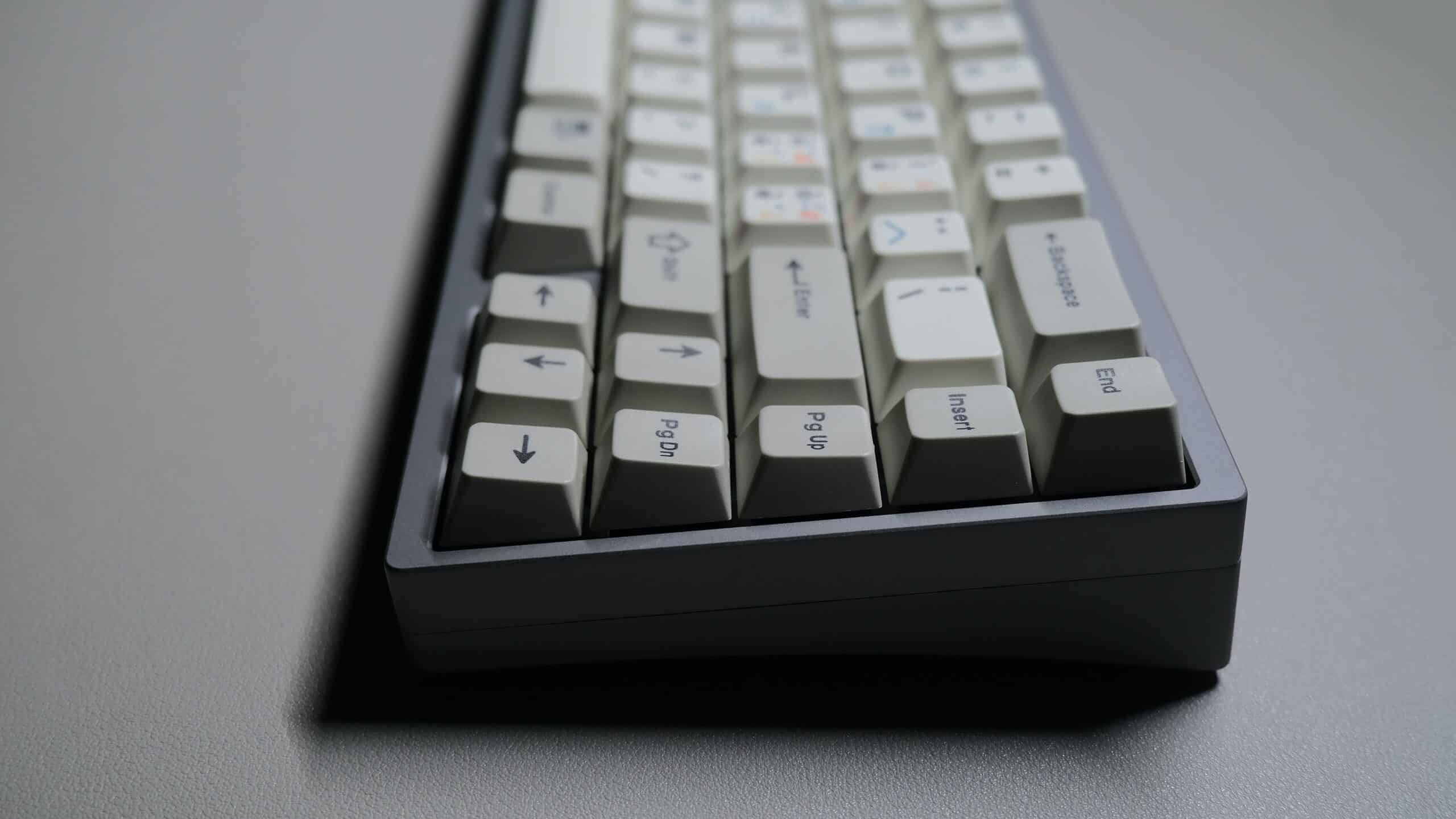 Lay your keyboard flat on your desk